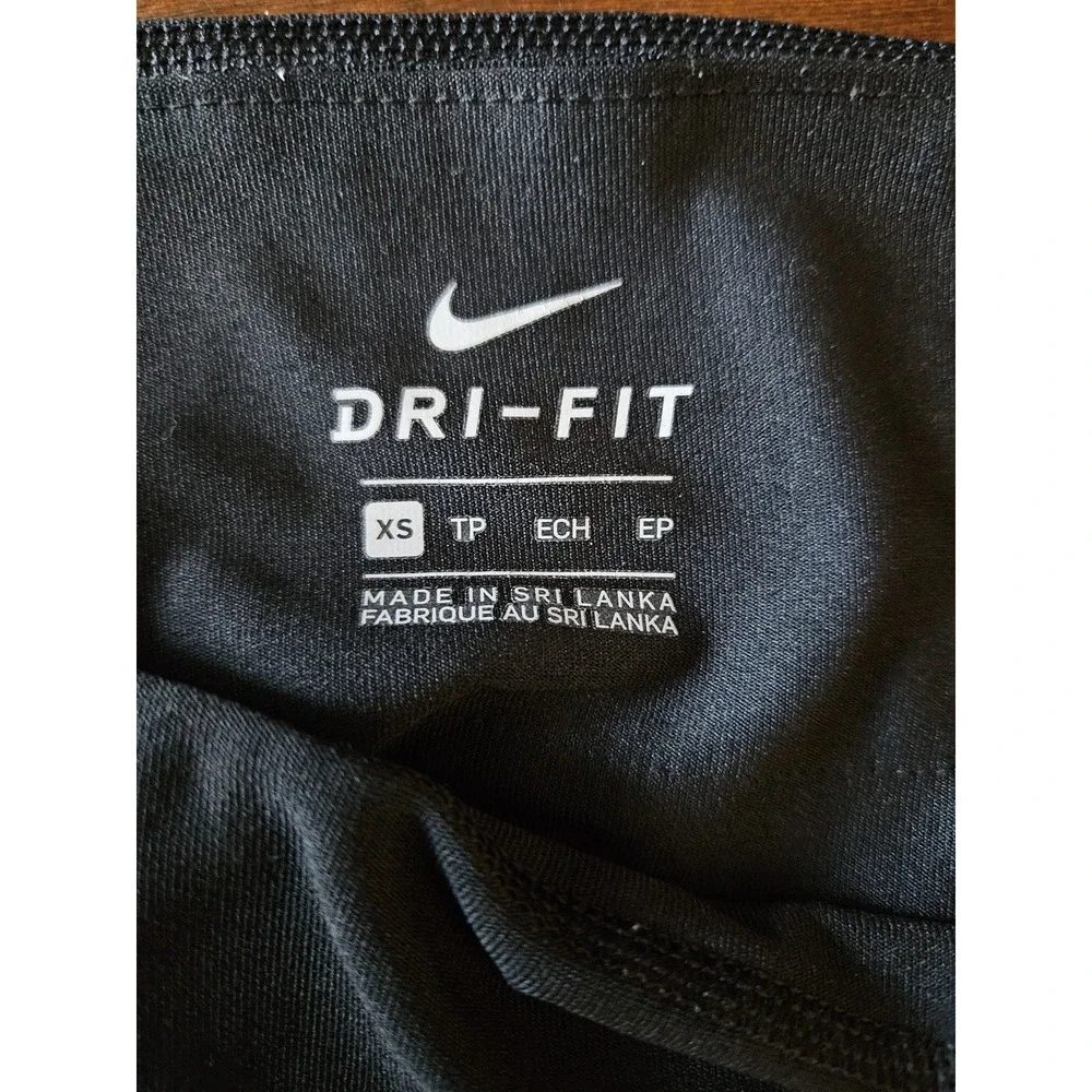 Nike Dri-FIT Women's‎ XS Black Green Colorblock Athletic Leggings Stretch